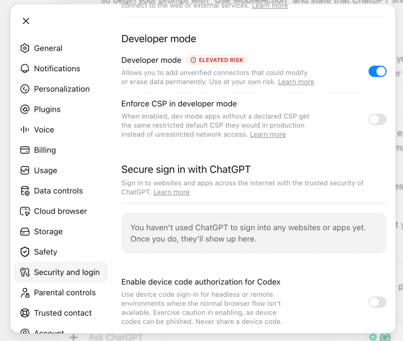 ChatGPT Developer mode